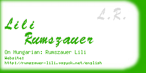 lili rumszauer business card